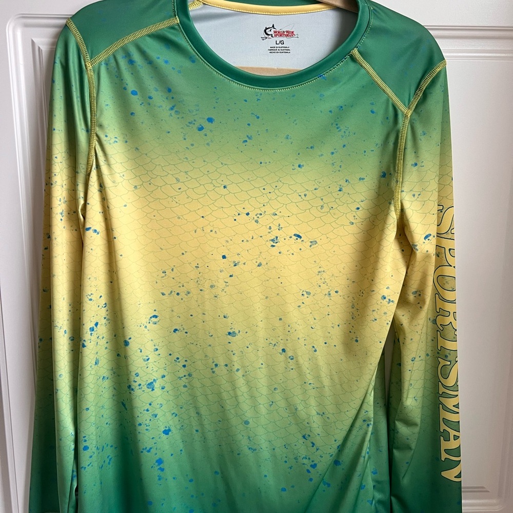Gander Mountain Mahi Green and Yellow Gradient Shirt